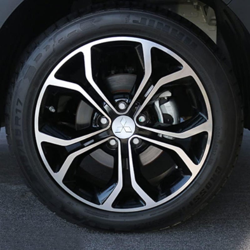 Thcbme 4PCS Wheel Center Caps for Mitsubishi Eclipse Spyder Pajero Sport Endeavor, 60mm/2.36" Car Wheel Hub Caps ABS Rim Center Hub Cover (Silver) - Image 3
